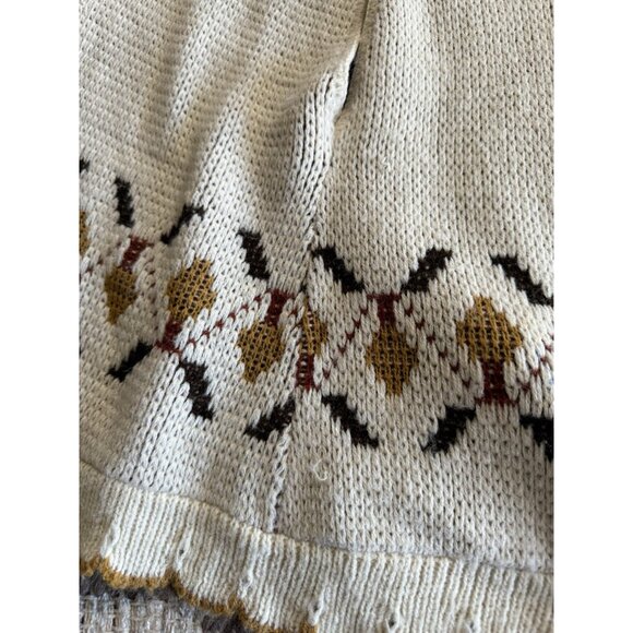 VTG 70's JC Penney Sweater Poncho Cape Women's Dutch Fall One Size Boho Academia - Picture 12 of 13